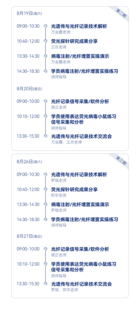 北京大学李毓龙教授团队 | 光遗传与光纤记录技术培训班，报名开始啦！