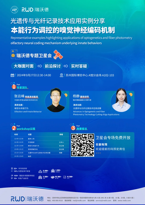 瑞沃德与您相约CNS2024，共享神经科学学术盛宴