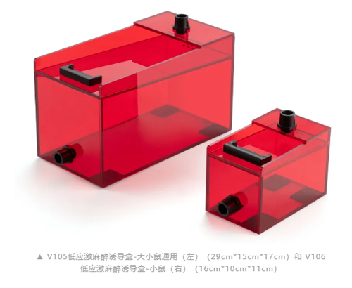 V106红色低应激麻醉诱导盒，开启动物福利新篇章